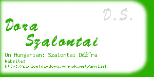 dora szalontai business card